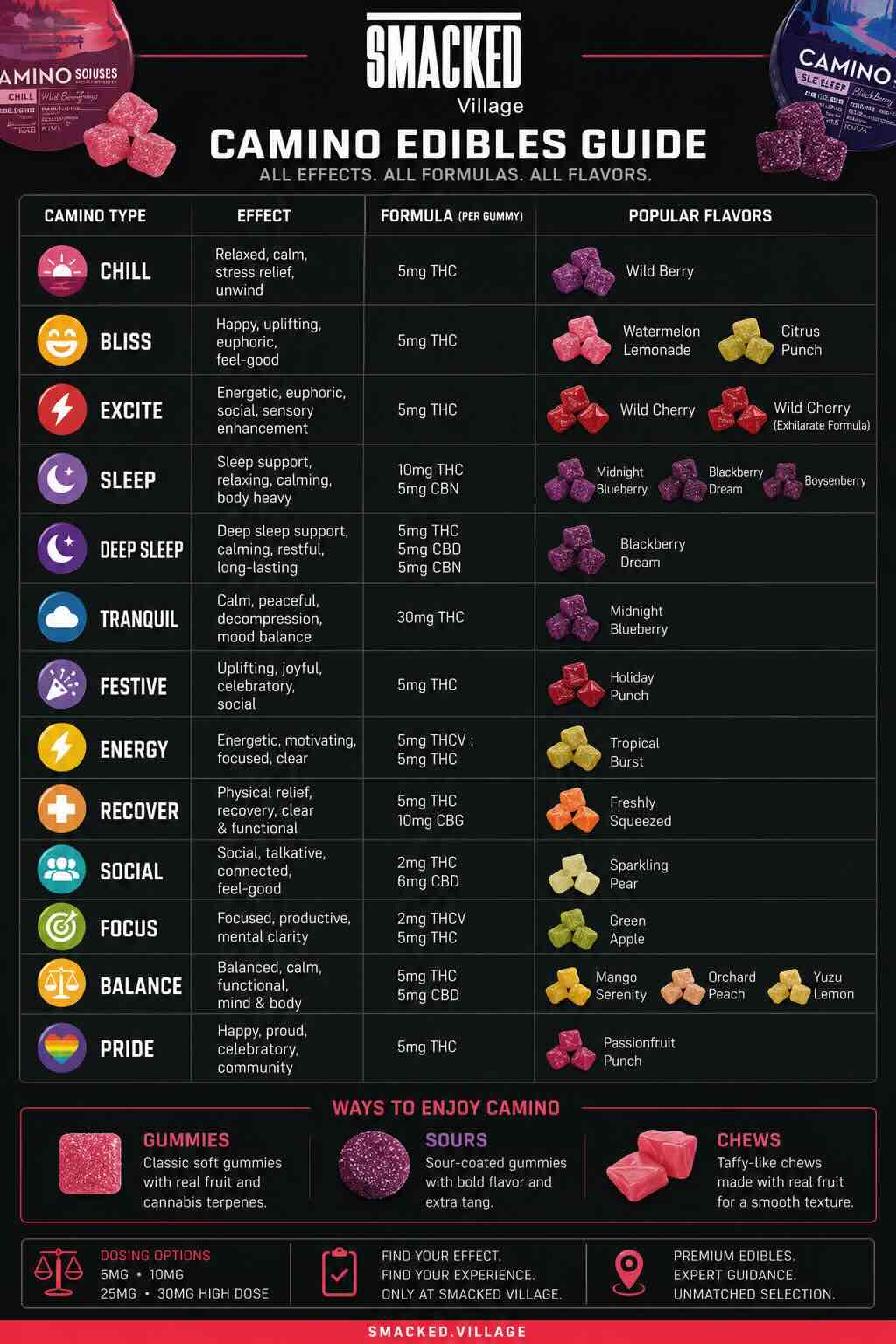 camino gummies guide infographic 