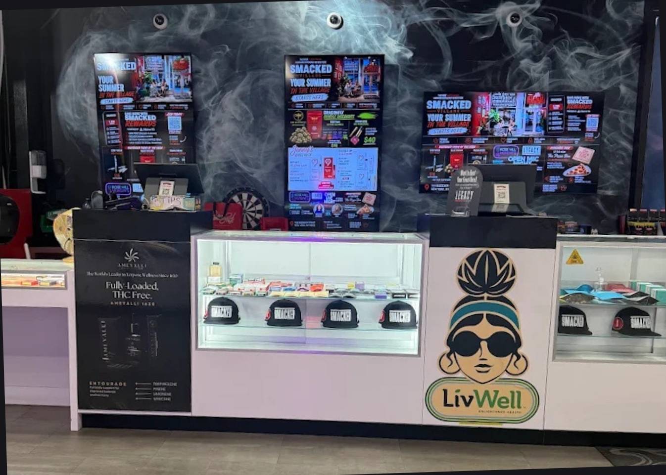 Smacked Village checkout counters